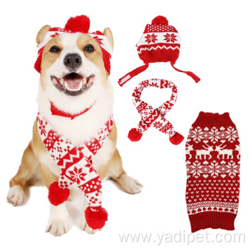 Pet Christmas Winter Warm Cute Accessories Neck Ear